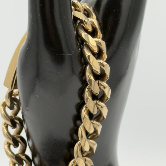 Men Speidel Gold Toned ID Bracelet REBEL Cuban Link Chain Engraved READ - Picture 6 of 9